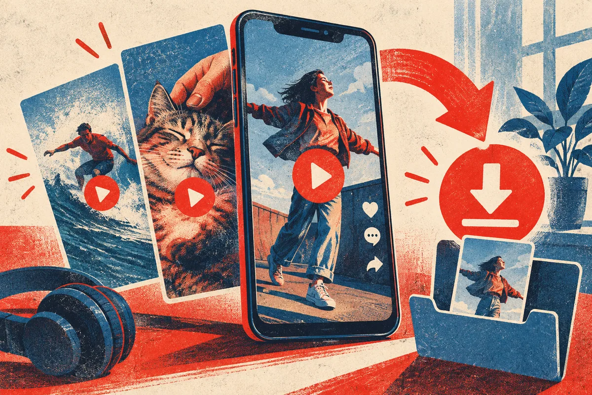 Иллюстрация к статье «Как скачать YouTube Shorts и сохранить вертикальный ролик»: получить адрес отдельного short.