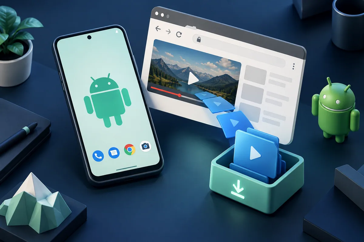 Иллюстрация к статье «Скачать видео с YouTube на Android без отдельного приложения»: проверить адрес и место назначения.