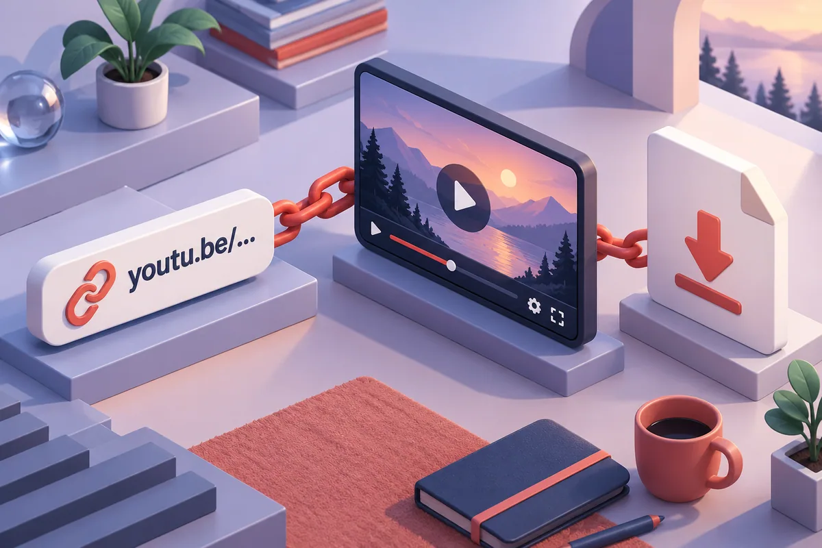 Иллюстрация к статье «Короткая ссылка youtu.be: как использовать её для скачивания»: что должно находиться в буфере обмена.