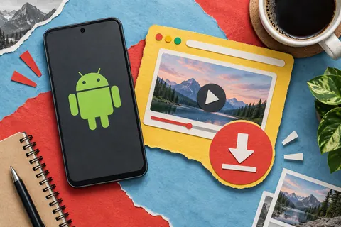 Телефон с учебным видео находится на рабочем столе рядом с инструментом.