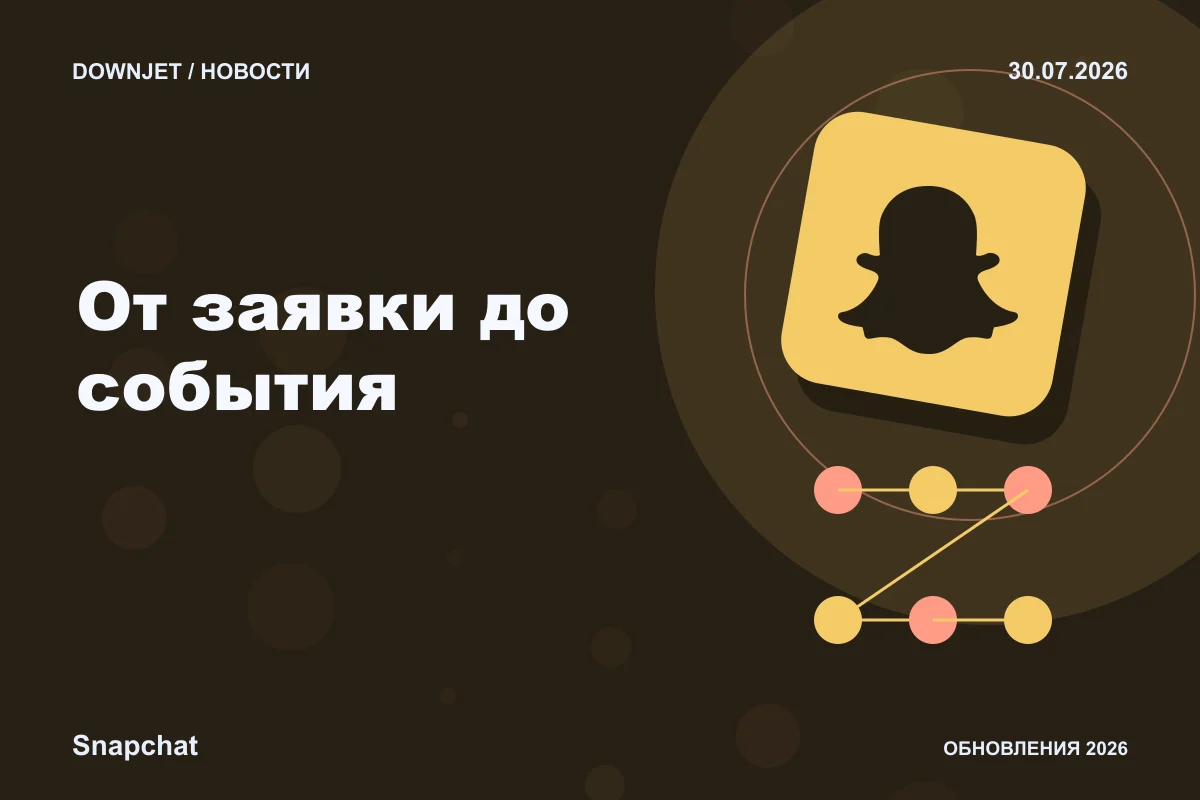 Постер Snapchat: От заявки до события.