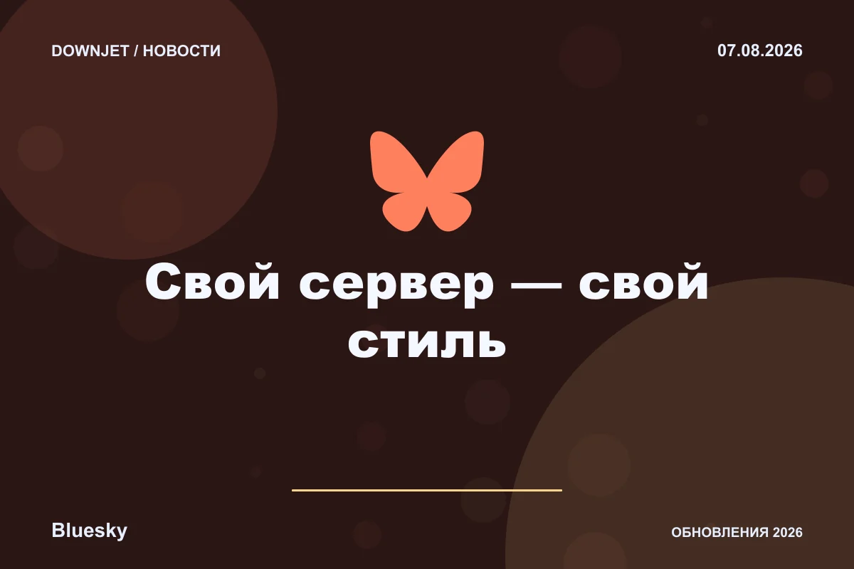 Постер Bluesky / AT Protocol: Свой сервер — свой стиль.