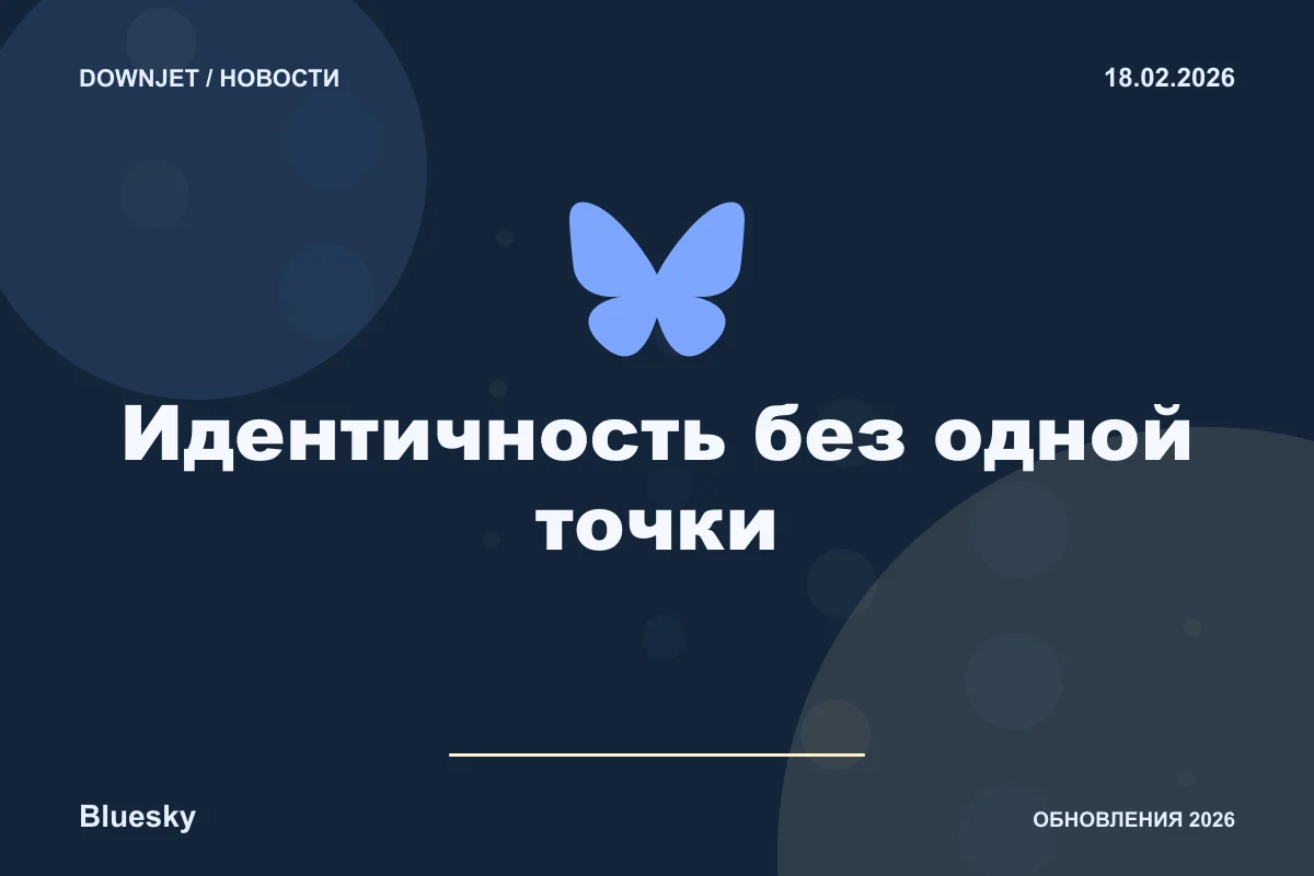 Постер Bluesky / AT Protocol: Идентичность без одной точки.