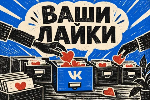ВАШИ ЛАЙКИ: иллюстрация с логотипом VK для инструкции «Как найти понравившиеся записи и свои отметки «Нравится» в ВК»
