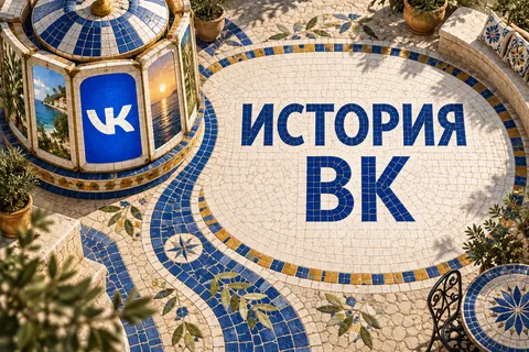 ИСТОРИЯ ВК: авторская иллюстрация с логотипом VK для инструкции DownJet