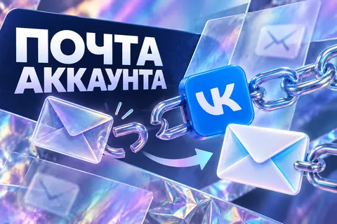 ПОЧТА АККАУНТА: иллюстрация с логотипом VK для инструкции «Как отвязать или заменить электронную почту в аккаунте ВК»