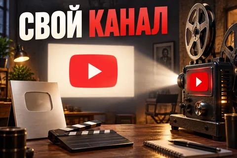 СВОЙ КАНАЛ: авторская иллюстрация с логотипом YouTube для инструкции DownJet