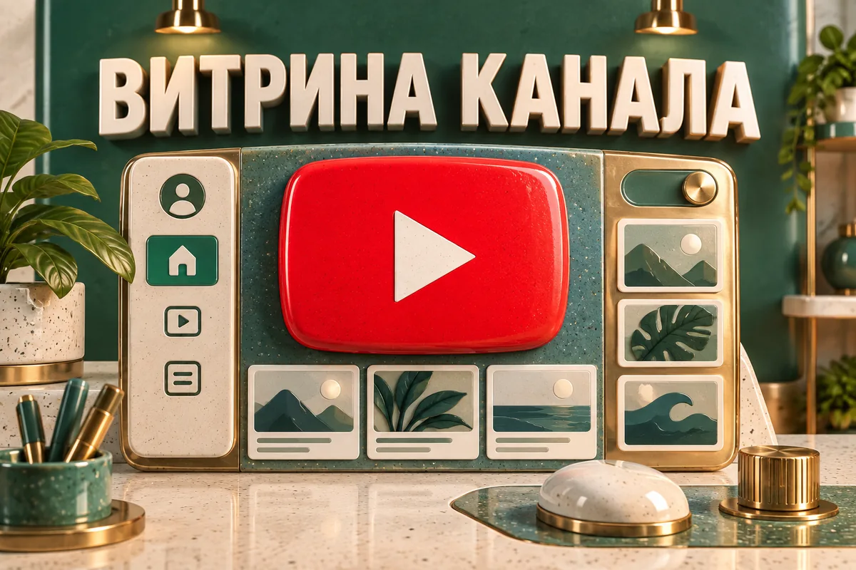 ВИТРИНА КАНАЛА: авторская иллюстрация с логотипом YouTube для инструкции DownJet