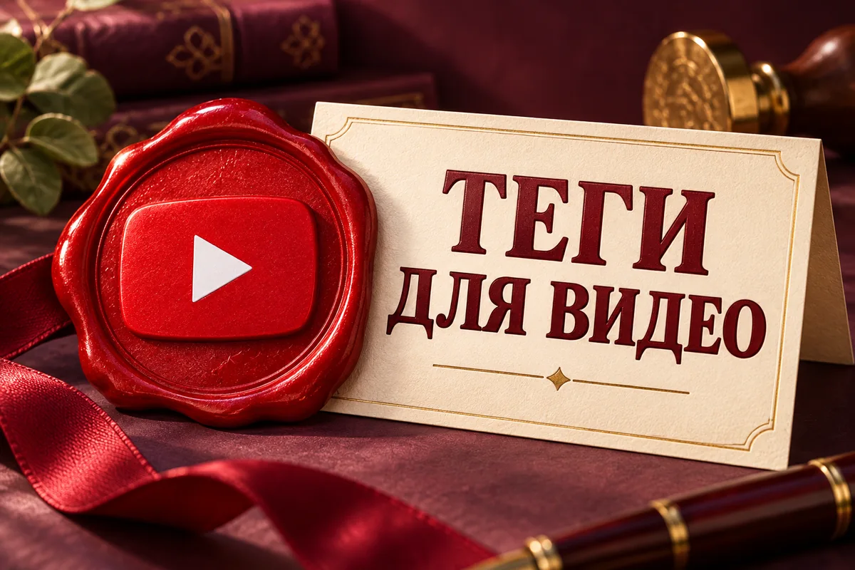 ТЕГИ ДЛЯ ВИДЕО: авторская иллюстрация с логотипом YouTube для инструкции DownJet