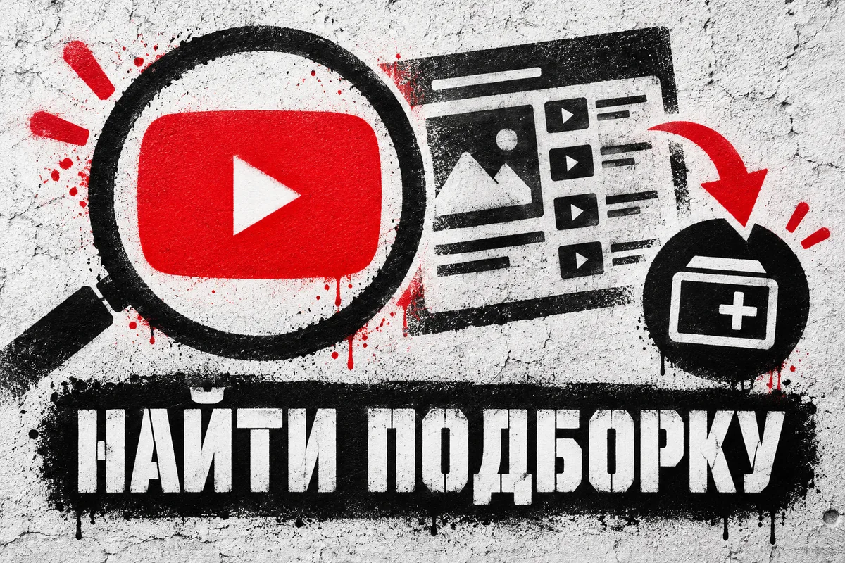 НАЙТИ ПОДБОРКУ: авторская иллюстрация с логотипом YouTube для инструкции DownJet