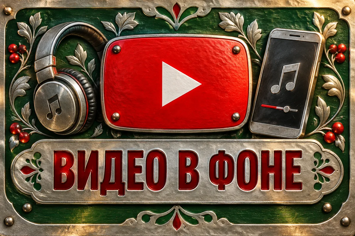 ВИДЕО В ФОНЕ: авторский нейросетевой постер с логотипом YouTube для инструкции DownJet