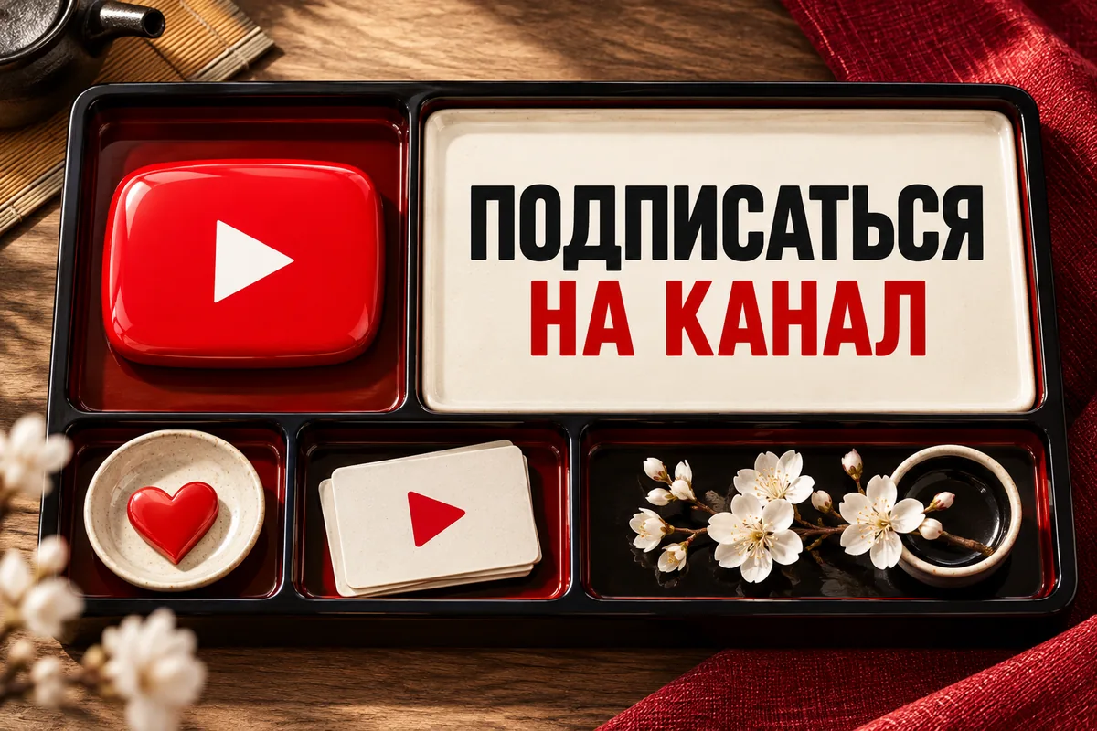 ПОДПИСАТЬСЯ НА КАНАЛ: авторский нейросетевой постер с логотипом YouTube для инструкции DownJet