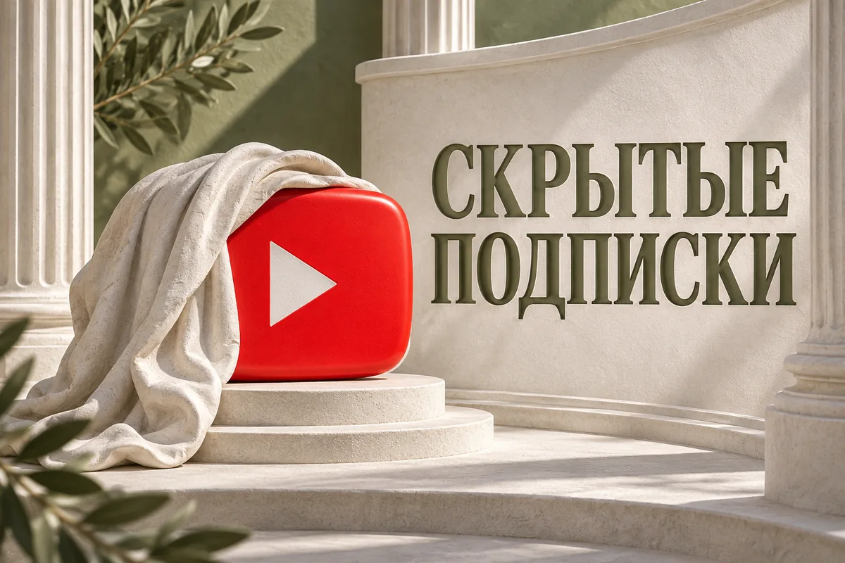 СКРЫТЫЕ ПОДПИСКИ: иллюстрация с логотипом YouTube к инструкции DownJet