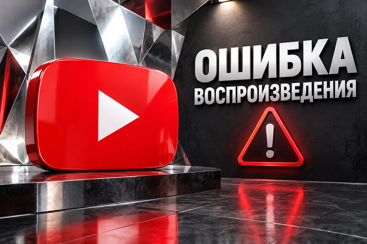ОШИБКА ВОСПРОИЗВЕДЕНИЯ: иллюстрация с логотипом YouTube к инструкции DownJet